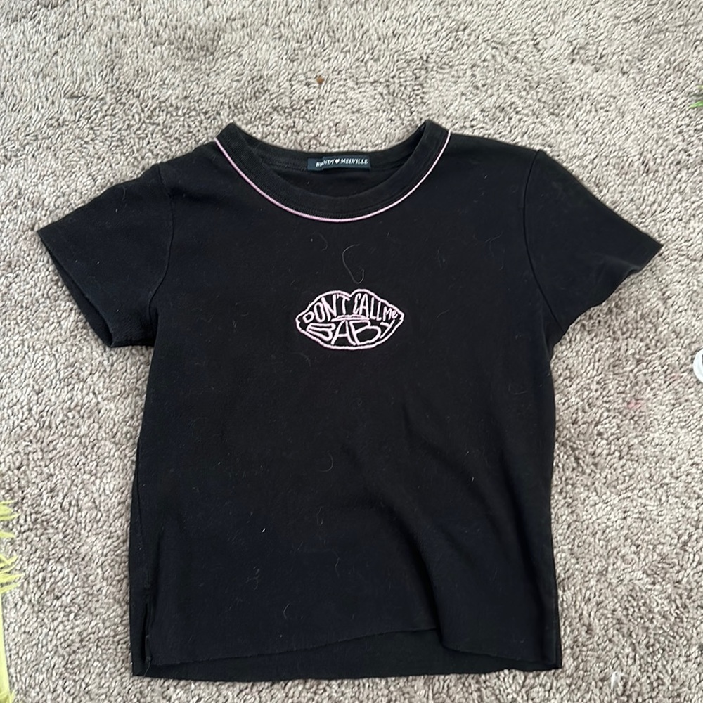 black and pink tee